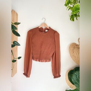 NWT Wilfred Tempest blouse warm sienna size Medium
